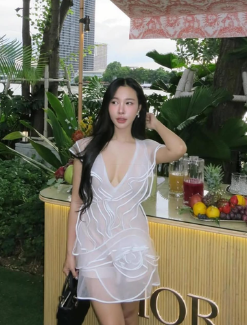 Fairy A Line V Neck Ruffle White Tulle Short Homecoming Dress Birthday Dress HZ1023